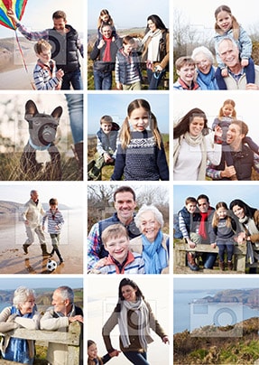 Large Multi Photo Squares Poster