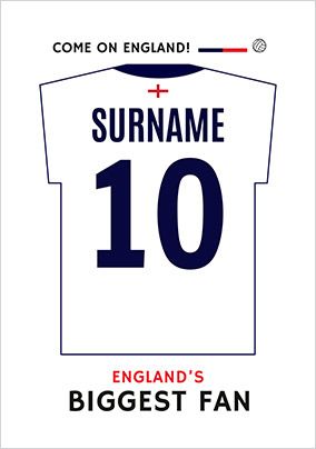 Photo of Come On England Personalised Football Shirt Poster