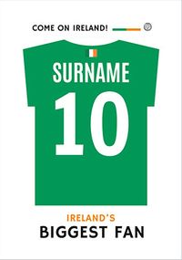 Tap to view Come On Ireland Personalised Football Shirt Poster