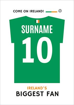 Photo of Come On Ireland Personalised Football Shirt Poster
