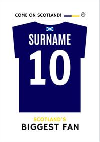 Tap to view Come On Scotland Personalised Football Shirt Poster