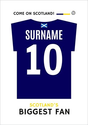 Photo of Come On Scotland Personalised Football Shirt Poster