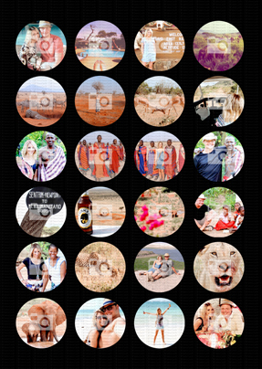Black 24 Circle Photo Upload Large Poster