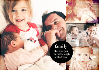 Family Photo Upload Landscape Large Poster