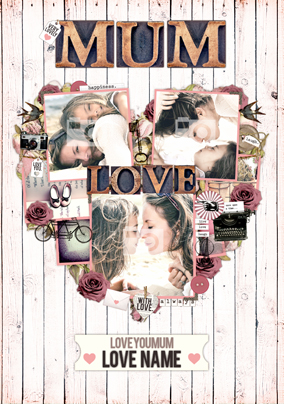 Love Heart Small Poster for Mum
