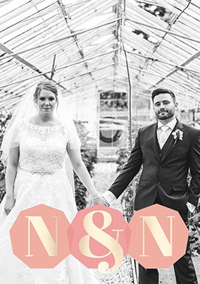 Couples Initials Photo Poster