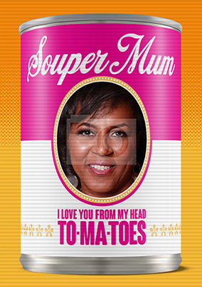 3D Souper Mum Birthday Photo Card