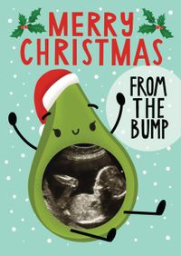 Avocado From the Bump Christmas Photo Card