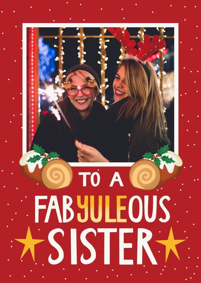 Fabyuleous Sister Photo Christmas Card