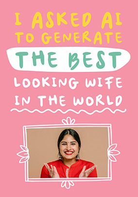 AI Best Wife Photo Birthday Card