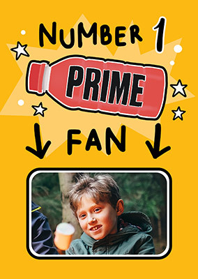 Number 1 Fan Spoof Photo Birthday Card