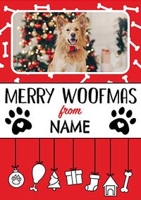 Merry Woofmas Cute Photo Christmas Card