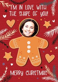 Tap to view Gingerbread Shape of You Photo Christmas Card