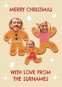 Gingerbread Family Photo Christmas Card