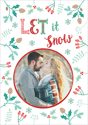 Let it Snow Photo Christmas Card