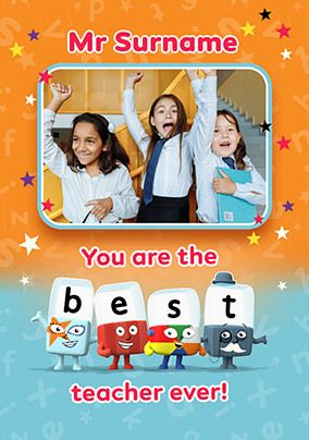 Photo of Alphablocks Best Teacher Thank You Photo Card