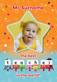 Tap to view Alphablocks Thank You Teacher Photo Card