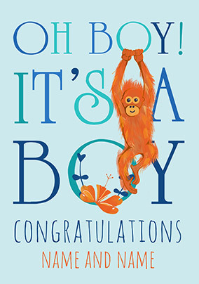 Oh Boy It's A Boy New Baby Card