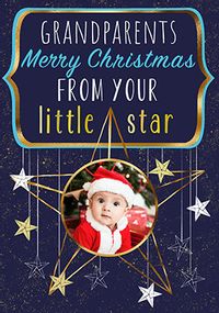 Grandparents from Your Little Star Photo Christmas Card