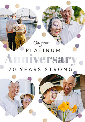 70th Platinum Anniversary Photo Card