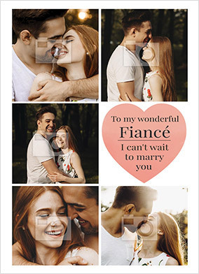 Wonderful Fiancé Anniversary Photo Card