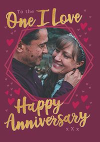 Tap to view The One I Love Happy Anniversary Photo Card