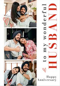 Tap to view Happy Anniversary To My Wonderful Husband Photo Card