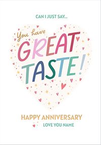Tap to view You Have Great Taste Anniversary Card