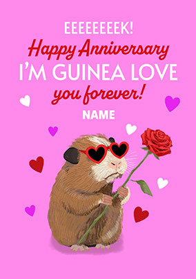 Guinea Love You Forever Anniversary Card