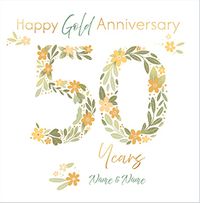 Tap to view 50 Years Gold Anniversary Square Card