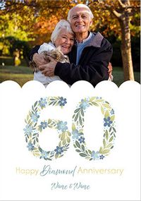 Tap to view 60 Years Diamond Anniversary Photo Card