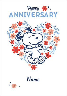 Snoopy Happy Anniversary Card