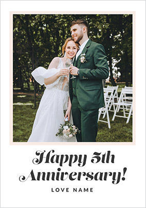 Happy 5th Anniversary Photo Card