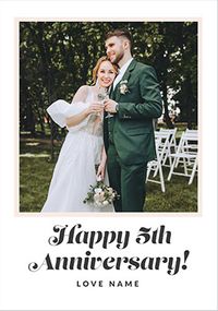 Tap to view Happy 5th Anniversary Photo Card