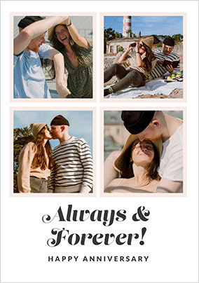 Always & Forever 4 Photo Anniversary Card