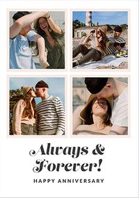 Tap to view Always & Forever 4 Photo Anniversary Card