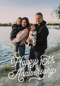 Tap to view Happy 10th Anniversary Photo Upload Card
