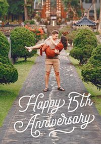 Tap to view Happy 15th Anniversary Photo Upload Card