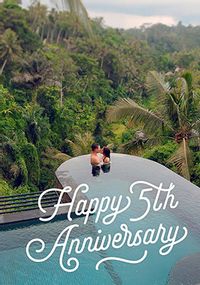 Tap to view Happy 5th Anniversary Photo Upload Card
