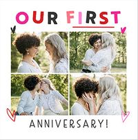 Tap to view Our First Anniversary Square Photo Card