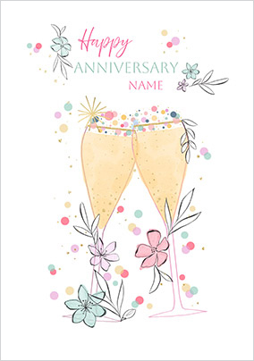 Pop Fizz Happy Anniversary Card