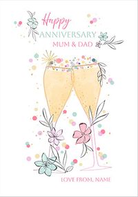 Tap to view Pop Fizz Mum & Dad Happy Anniversary Card