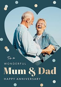 Tap to view Mum & Dad Heart Photo Anniversary Card