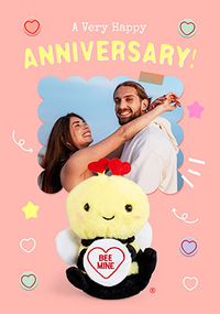 Tap to view Swizzels Love Hearts Bee Mine Anniversary Photo Card