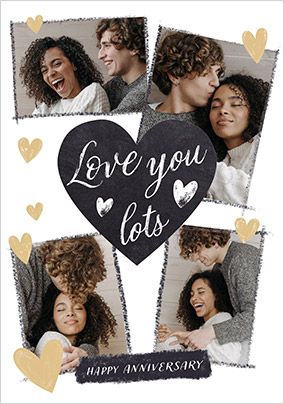 Photo of Love You Lots 4 Photo Upload Anniversary Card
