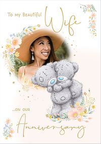 Tap to view Me To You Soft Floral Wife On Our Anniversary Photo Card