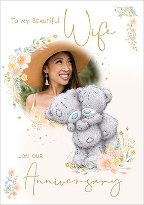 Photo of Me To You Soft Floral Wife On Our Anniversary Photo Card