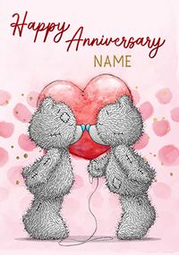 Tap to view Me To You Happy Anniversary Heart Balloon Card