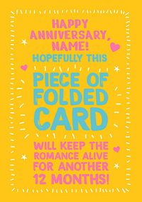 Tap to view Piece Of Folded Anniversary Card