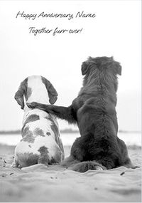 Tap to view Black And White Together Furever Anniversary Card